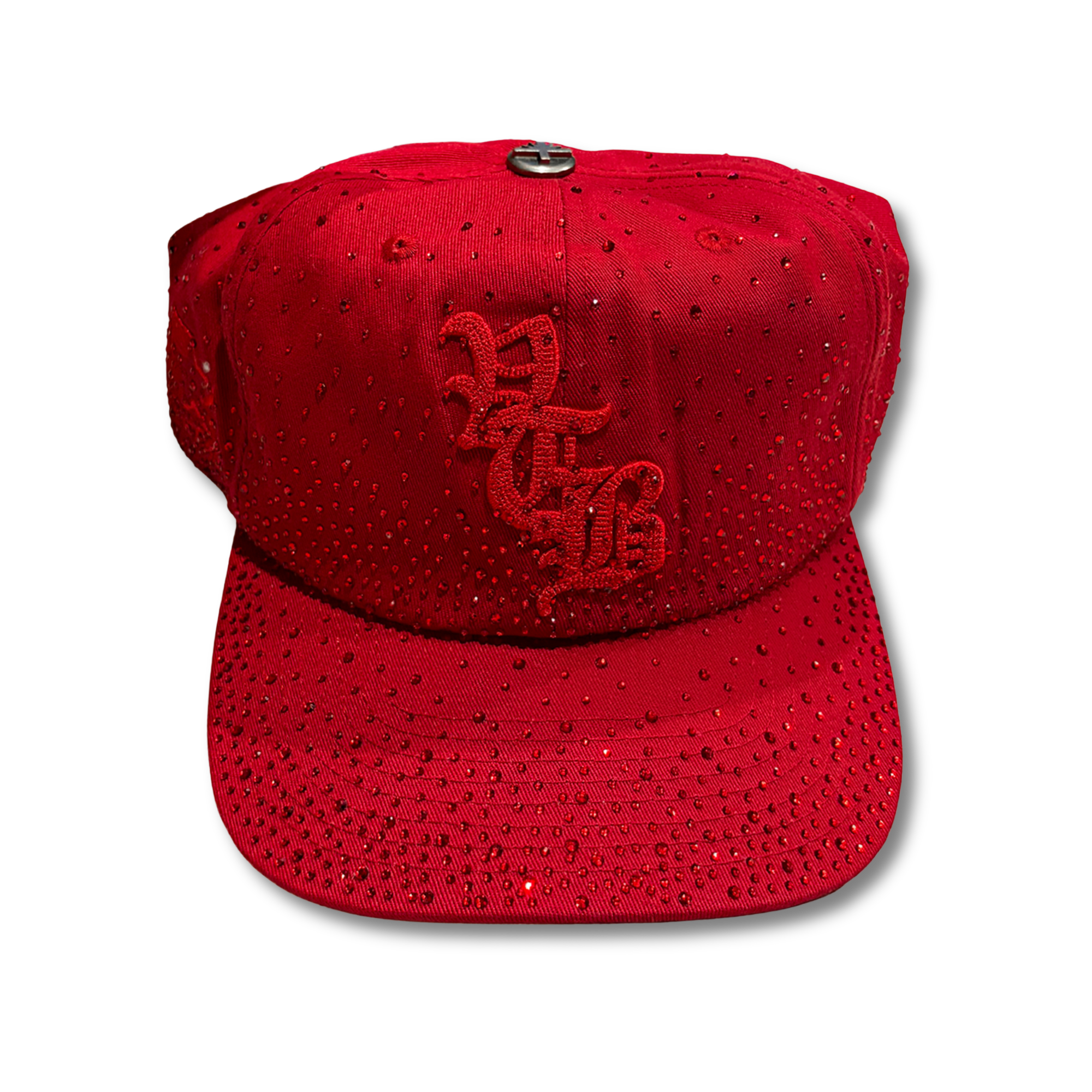 Red Rhinestone Snapback
